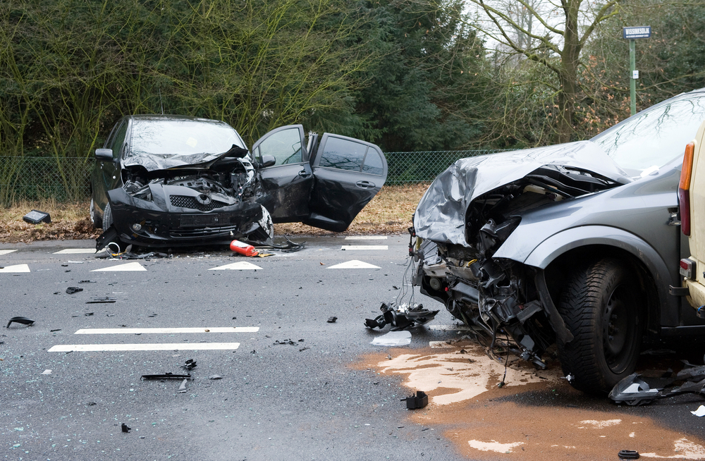 cars in an accident