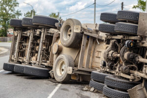 overturned 18 wheeler accident in Tennessee