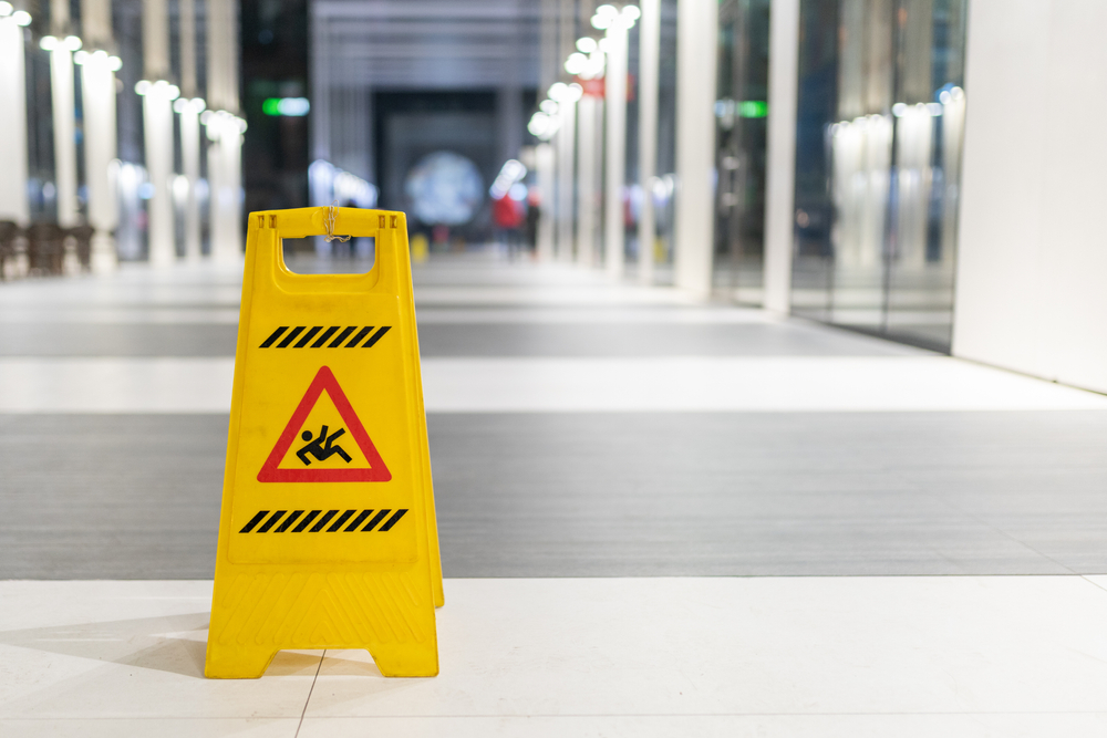 slip and fall wet floor sign