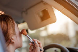 makeup in car